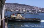 ID 5049 Tug SIR WILLIAM LUCE (1961/220grt) working NORTHUMBERLAND at Aden. Tug was built by W.J. Yarwood & Sons, Northwich, Cheshire. 